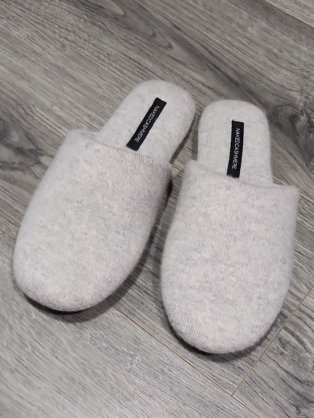 Naked Cashmere Light Gray Cozy Slip-On Slippers